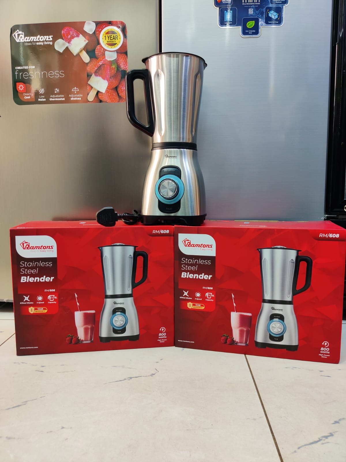 Ramtons 3in1 Blender STAINLESS STEEL JAR RM608