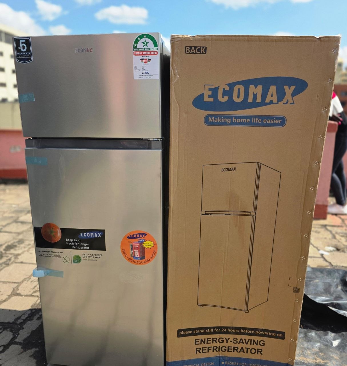 Ecomax RF230 litres dark silver/ Silver double door refrigerator 