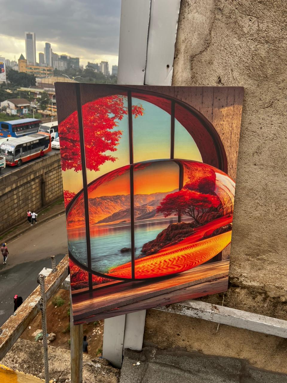 Sunset Horizon Landscape Canvas Wall Art – Modern Scenic Statement Piece