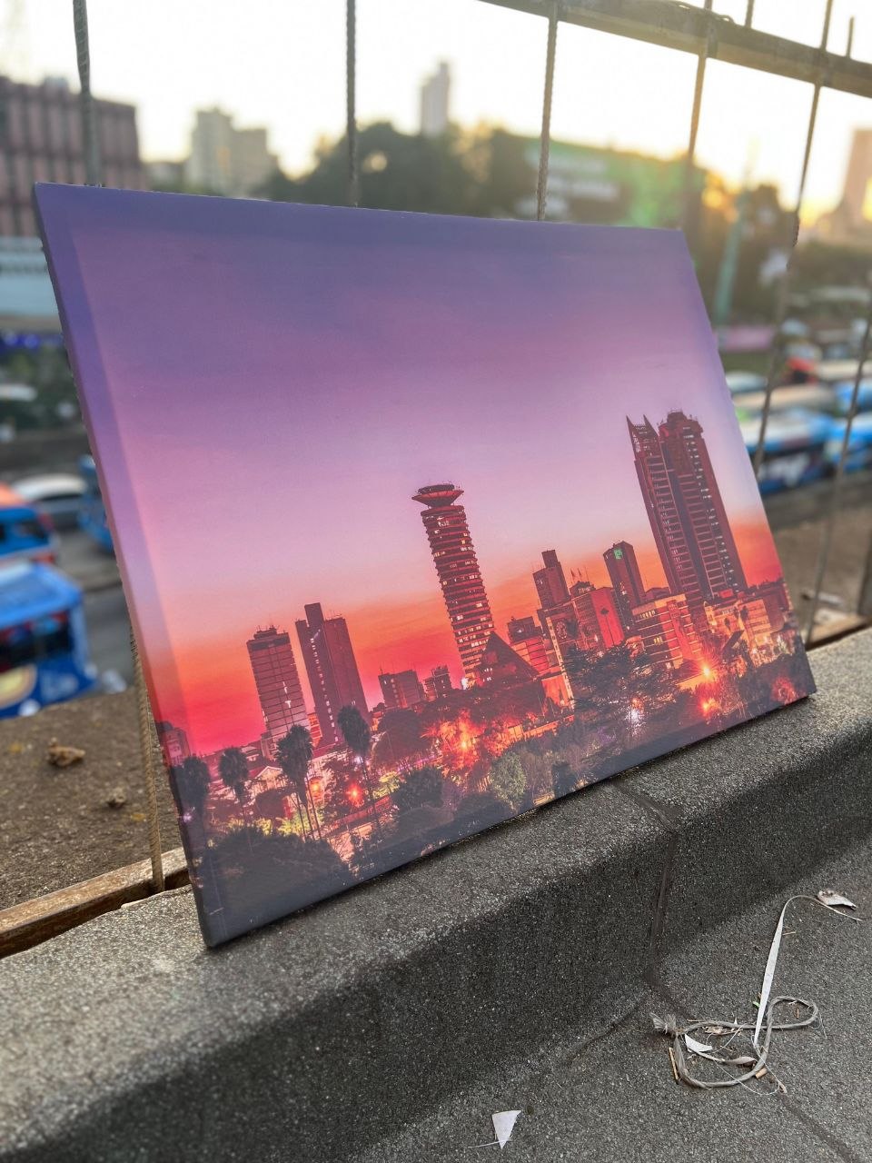 Nairobi City Skyline Canvas Wall Art – Serene Sunset Urban Statement Piece