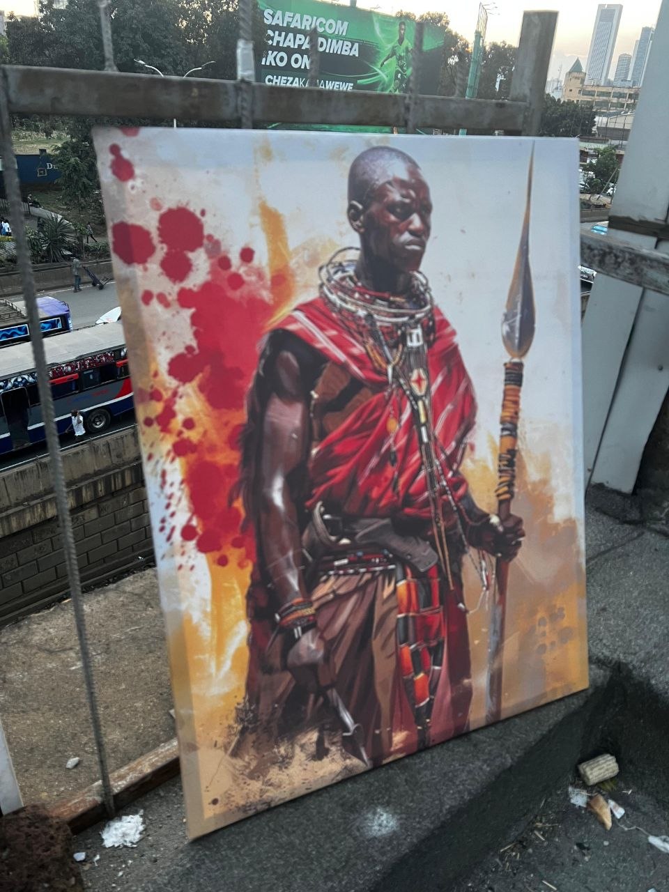  Maasai Moran Canvas Wall Art – Bold African Heritage Statement Piece