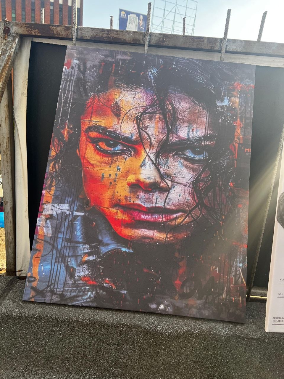 Vibrant Michael Jackson Urban Street Art Canvas – Modern Retro Pop Icon Wall Decor